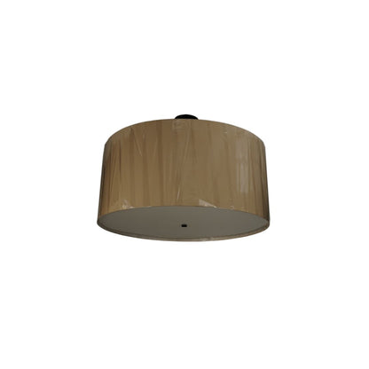 Cilindro 8 Light 48" Wide Semi-Flush Drum Ceiling Fixture - Textured Black Finish