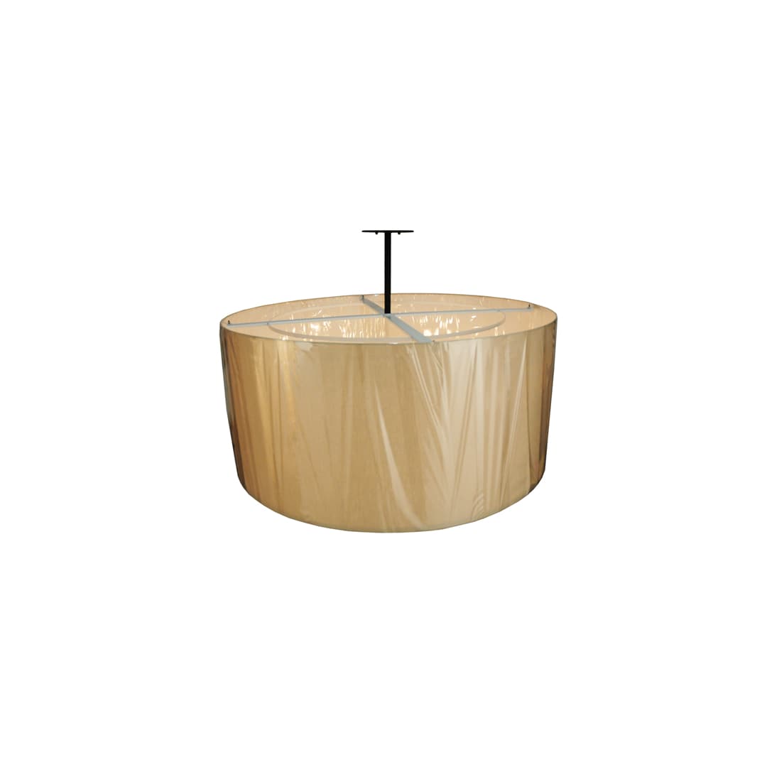 Cilindro 8 Light 48" Wide Semi-Flush Drum Ceiling Fixture - Textured Black Finish