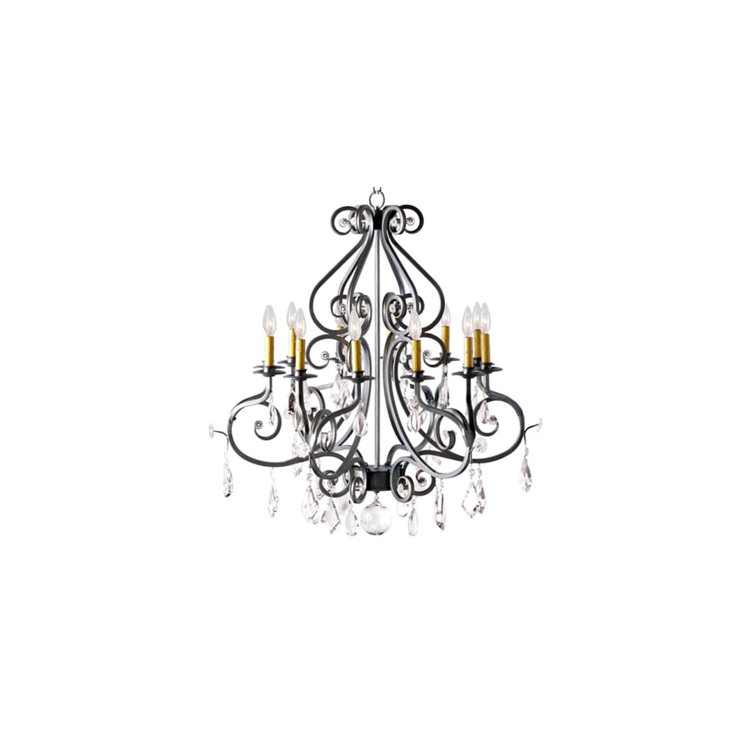 Gia 12 Light 32" Wide Crystal Candle Style Chandelier