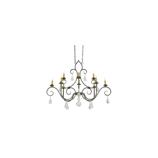 Celine 10 Light 28" Wide Crystal Candle Style Chandelier