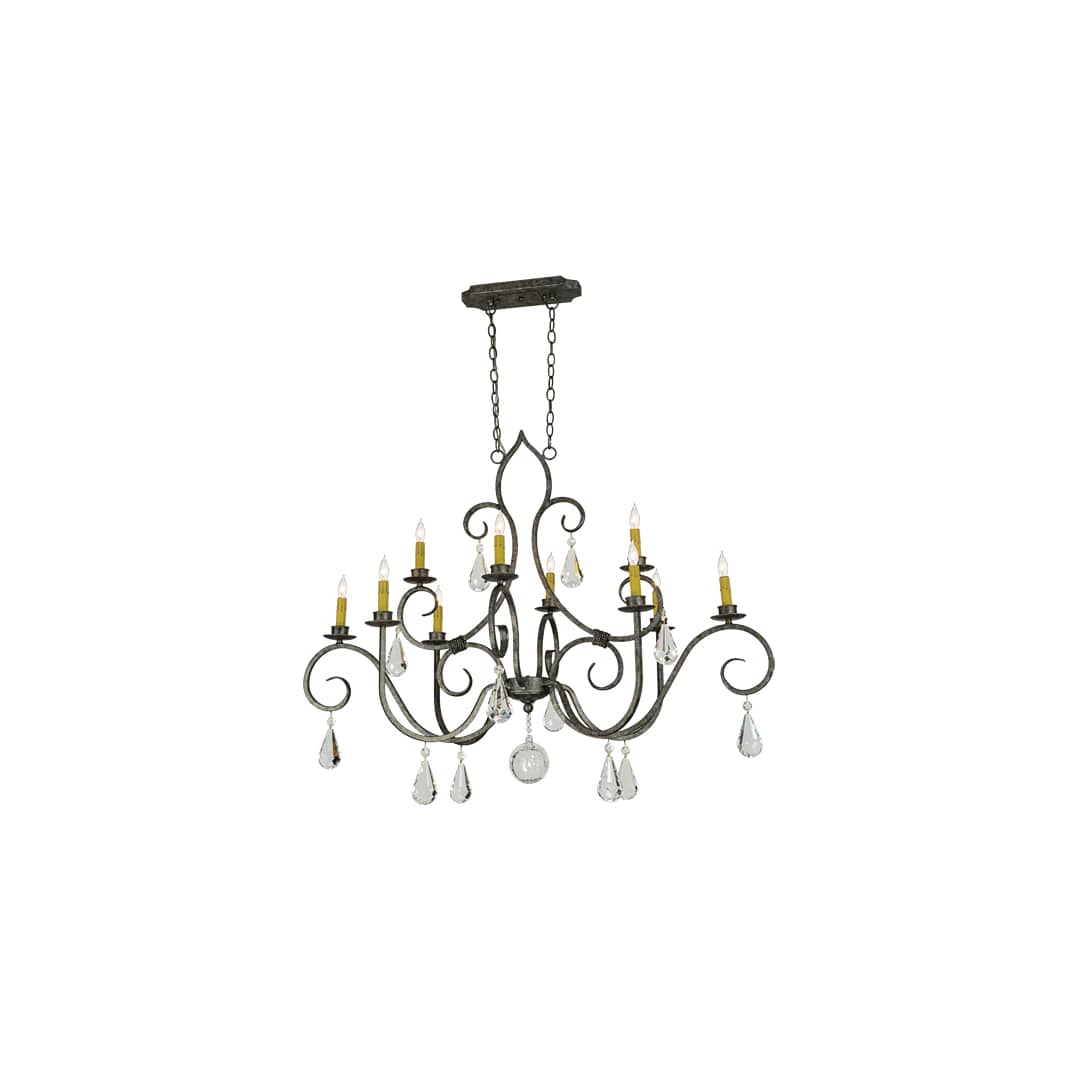 Celine 10 Light 28" Wide Crystal Candle Style Chandelier