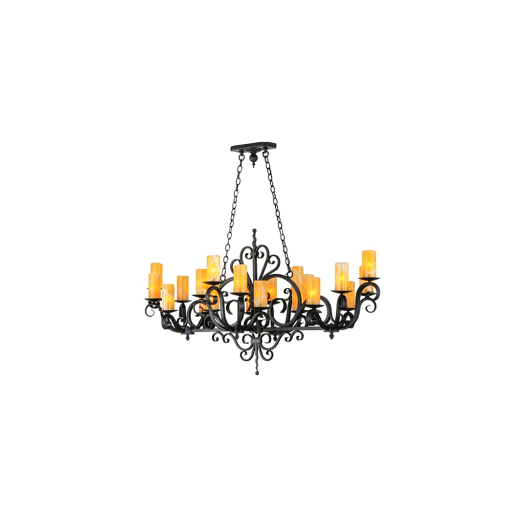 Kean 20 Light 34" Wide Pillar Candle Style Chandelier