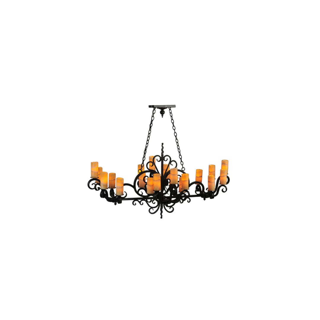 Kean 20 Light 34" Wide Pillar Candle Style Chandelier