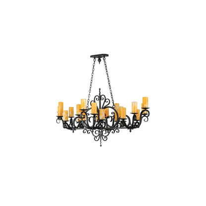 Kean 20 Light 34" Wide Pillar Candle Style Chandelier