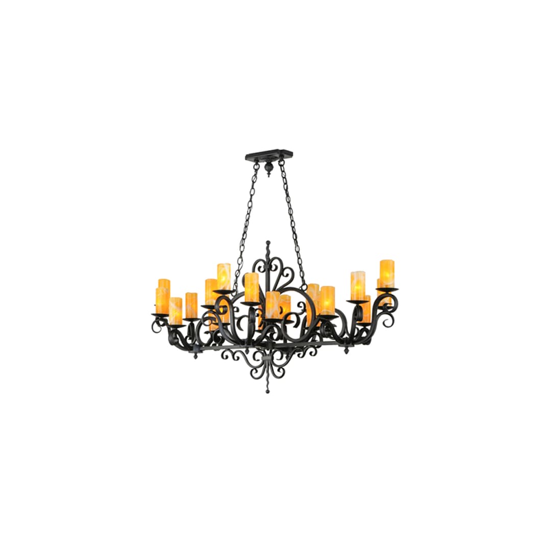 Kean 20 Light 34" Wide Pillar Candle Style Chandelier
