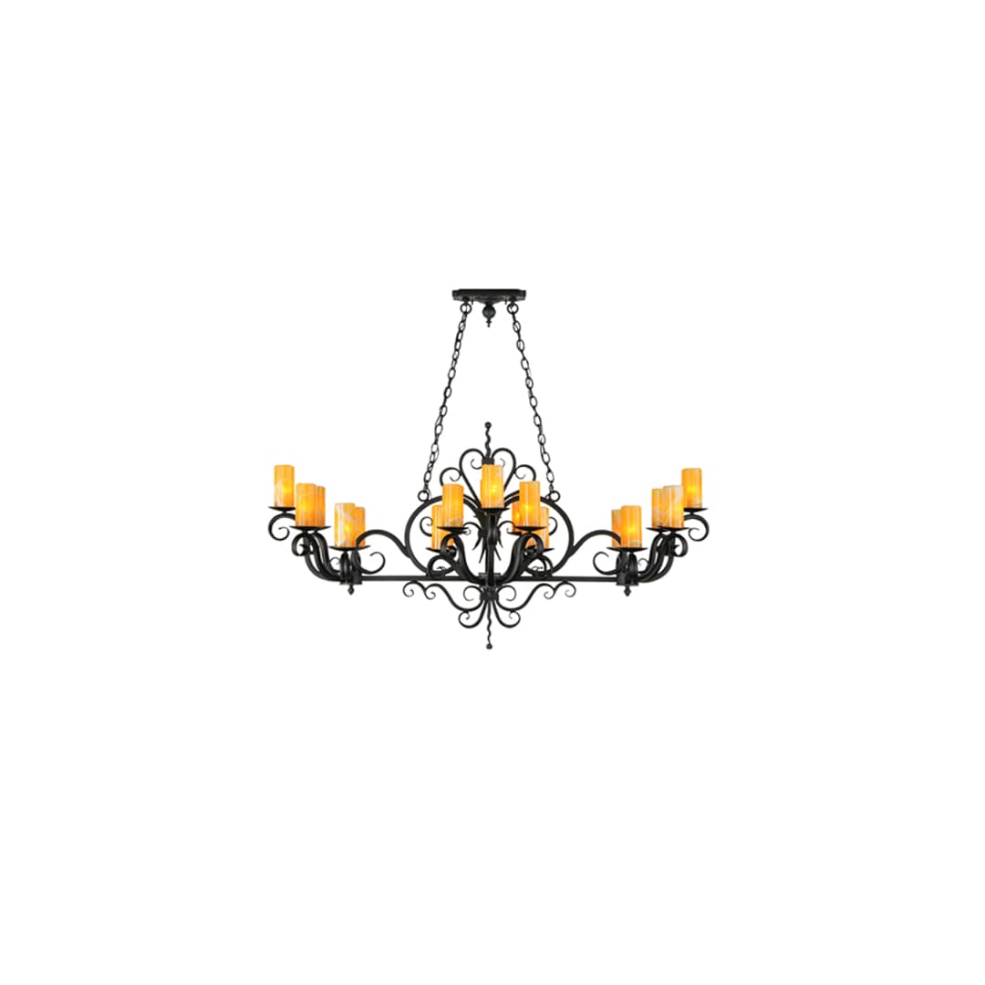 Kean 20 Light 34" Wide Pillar Candle Style Chandelier