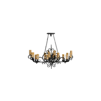Kean 20 Light 34" Wide Pillar Candle Style Chandelier