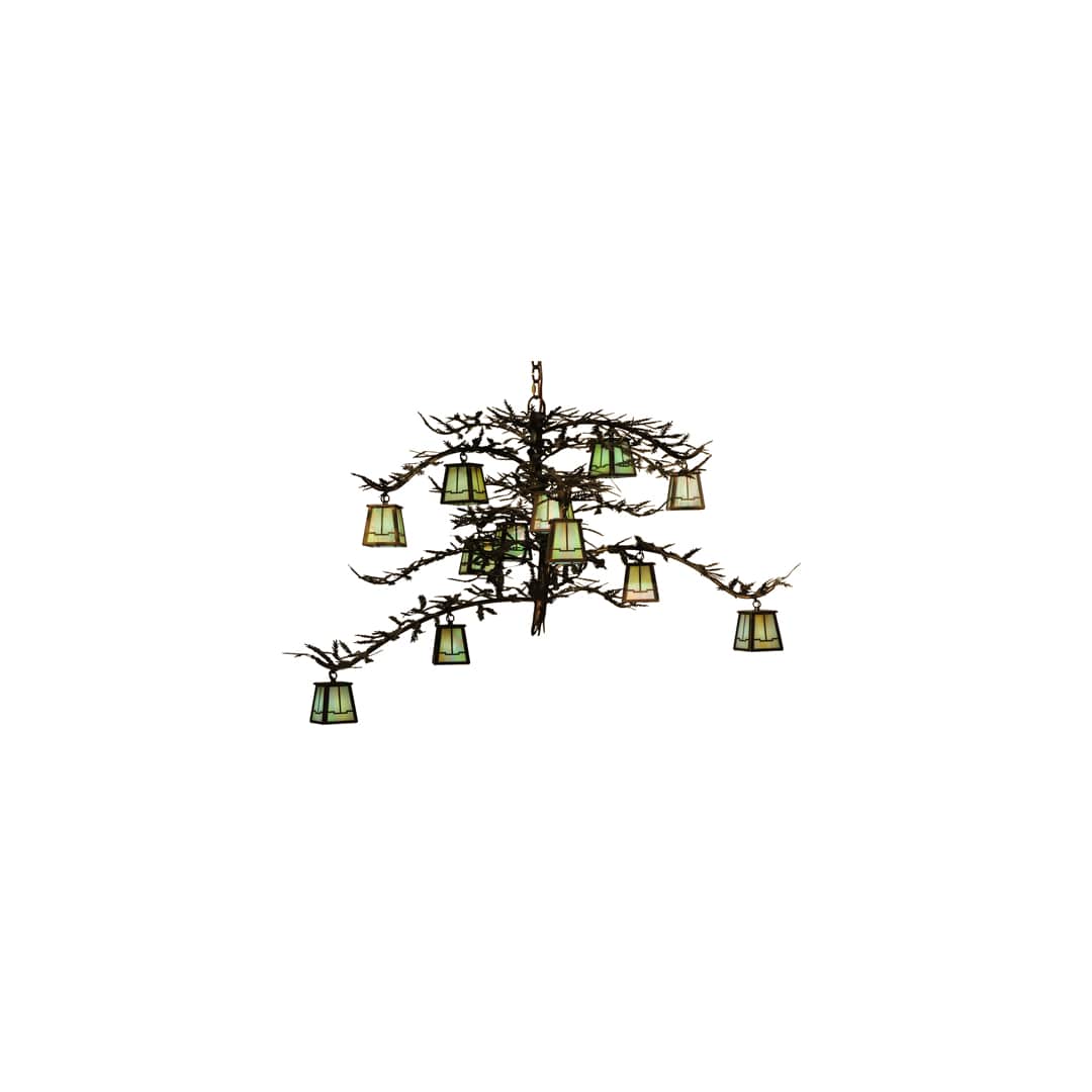 Pine Branch Valley View 12 Light 50" Wide Chandelier