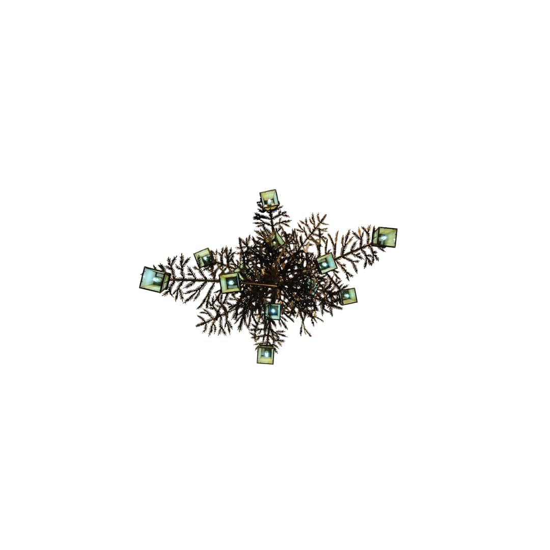 Pine Branch Valley View 12 Light 50" Wide Chandelier