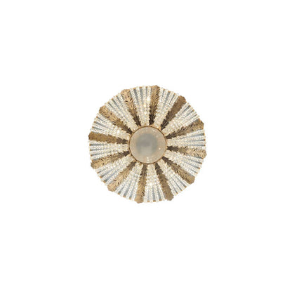 Chrisanne 5 Light 33" Wide Flush Mount Bowl Ceiling Fixture - Chrome Finish