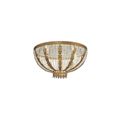 Chrisanne 5 Light 33" Wide Flush Mount Bowl Ceiling Fixture - Chrome Finish