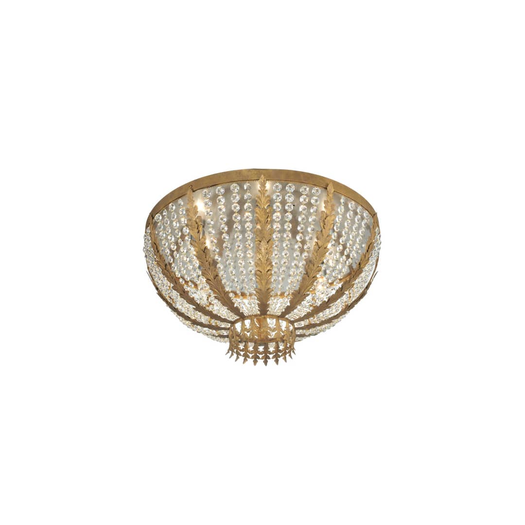 Chrisanne 5 Light 33" Wide Flush Mount Bowl Ceiling Fixture - Chrome Finish