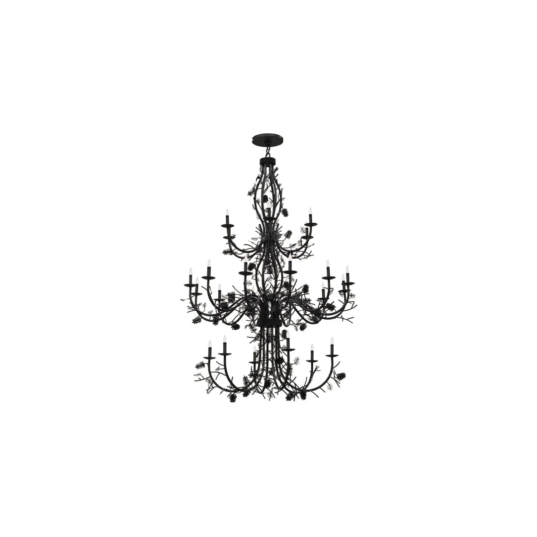 Pinecone 24 Light 60" Wide Taper Candle Style Chandelier