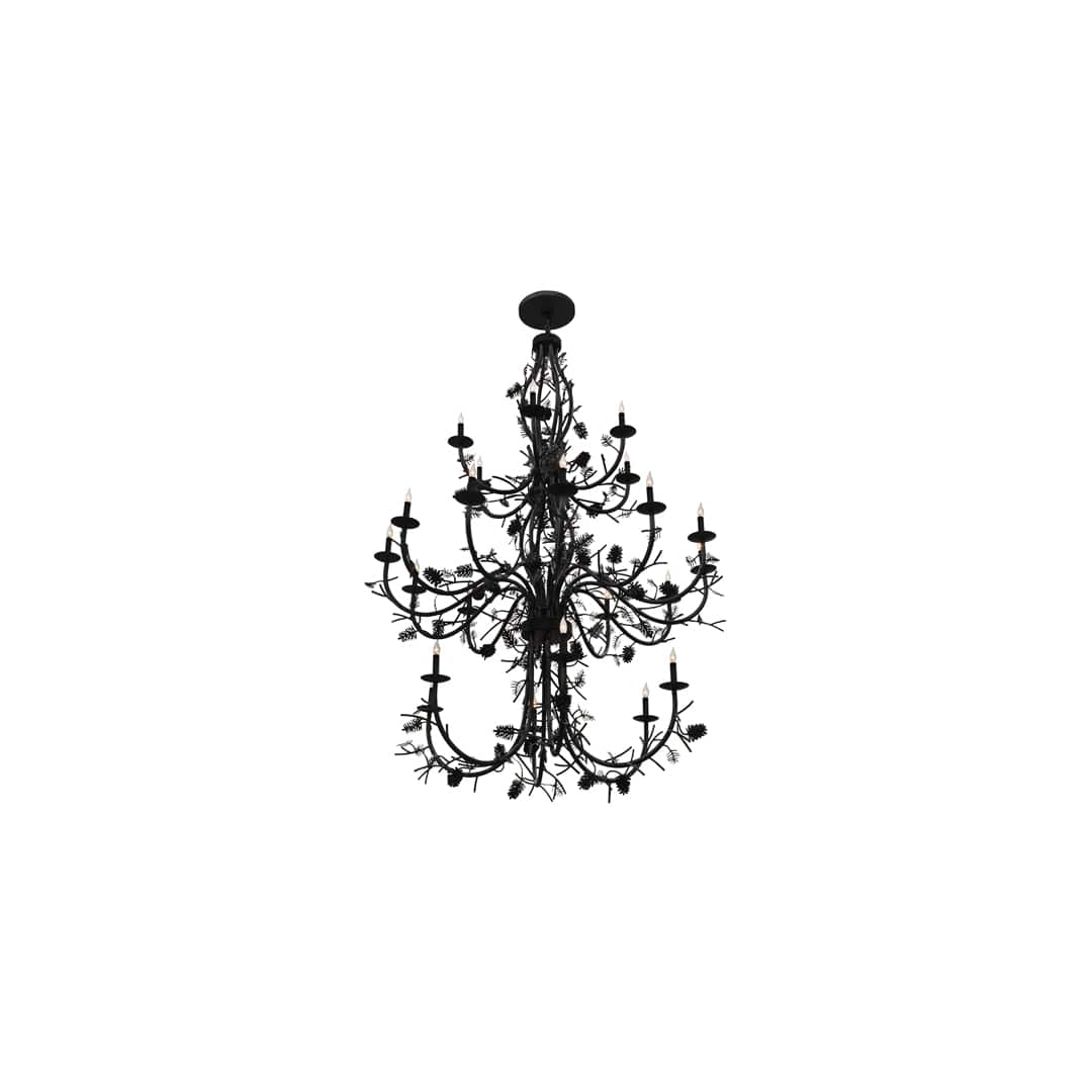 Pinecone 24 Light 60" Wide Taper Candle Style Chandelier