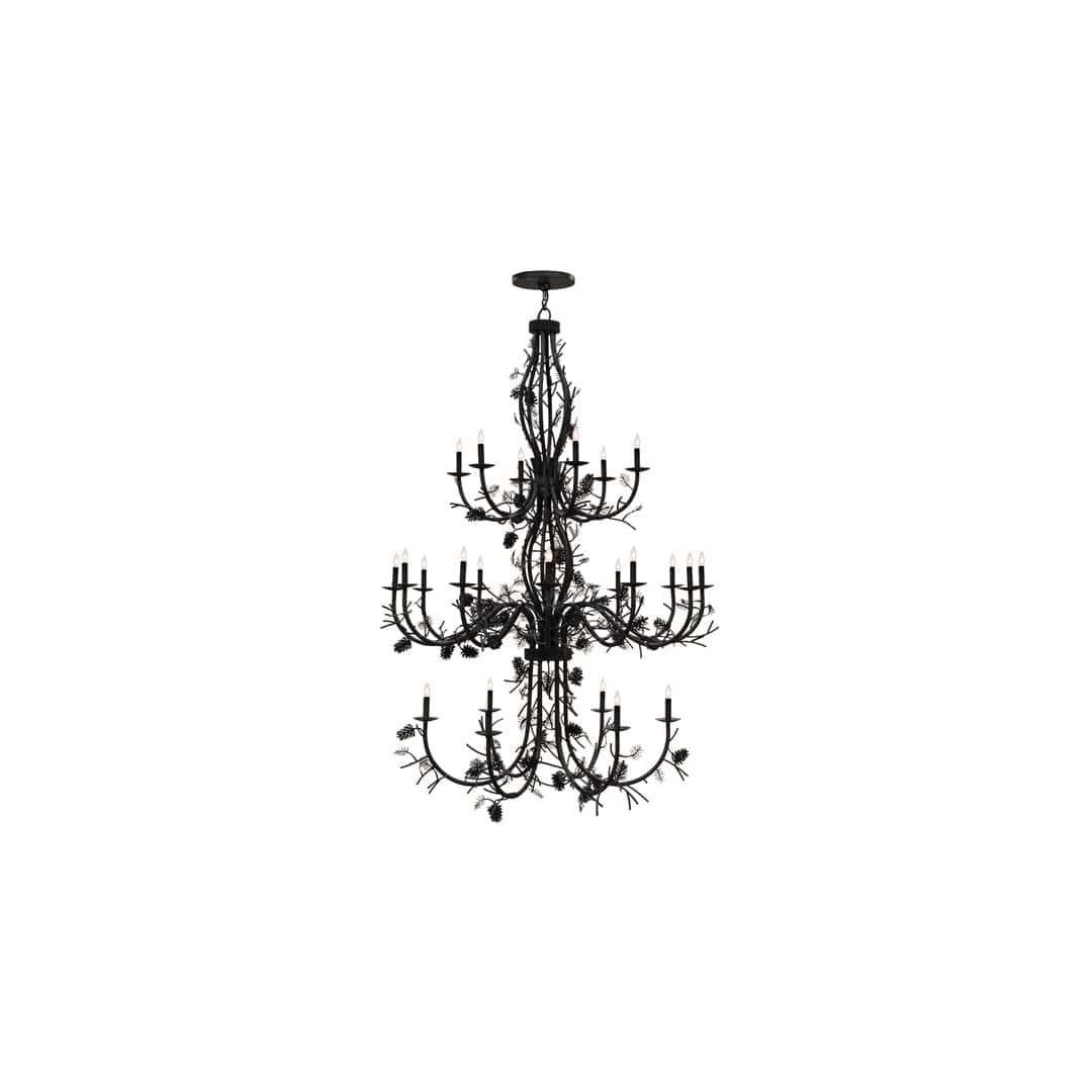 Pinecone 24 Light 60" Wide Taper Candle Style Chandelier
