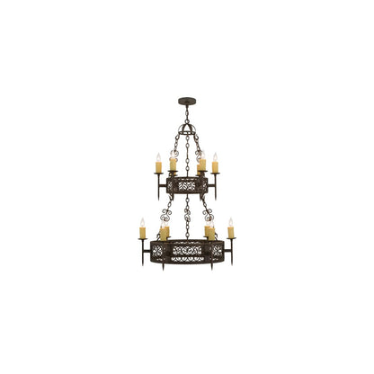 Toscano 12 Light 36" Wide Taper Candle Style Chandelier