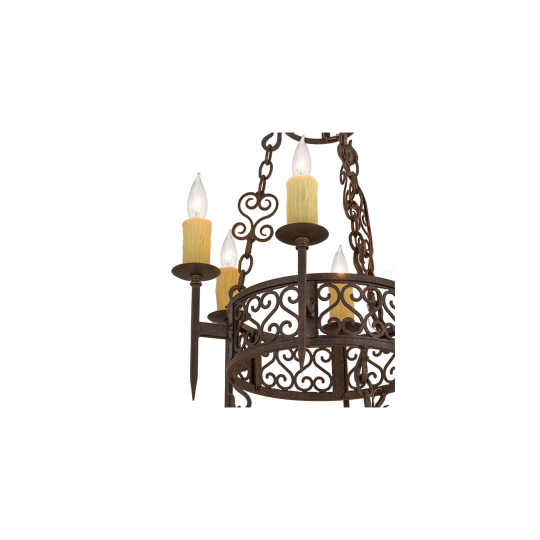 Toscano 12 Light 36" Wide Taper Candle Style Chandelier