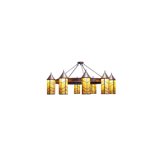 Chevron 10 Light 90" Wide Chandelier