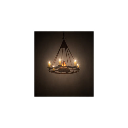 Desert Arrow 7 Light 30" Wide Taper Candle Style Chandelier