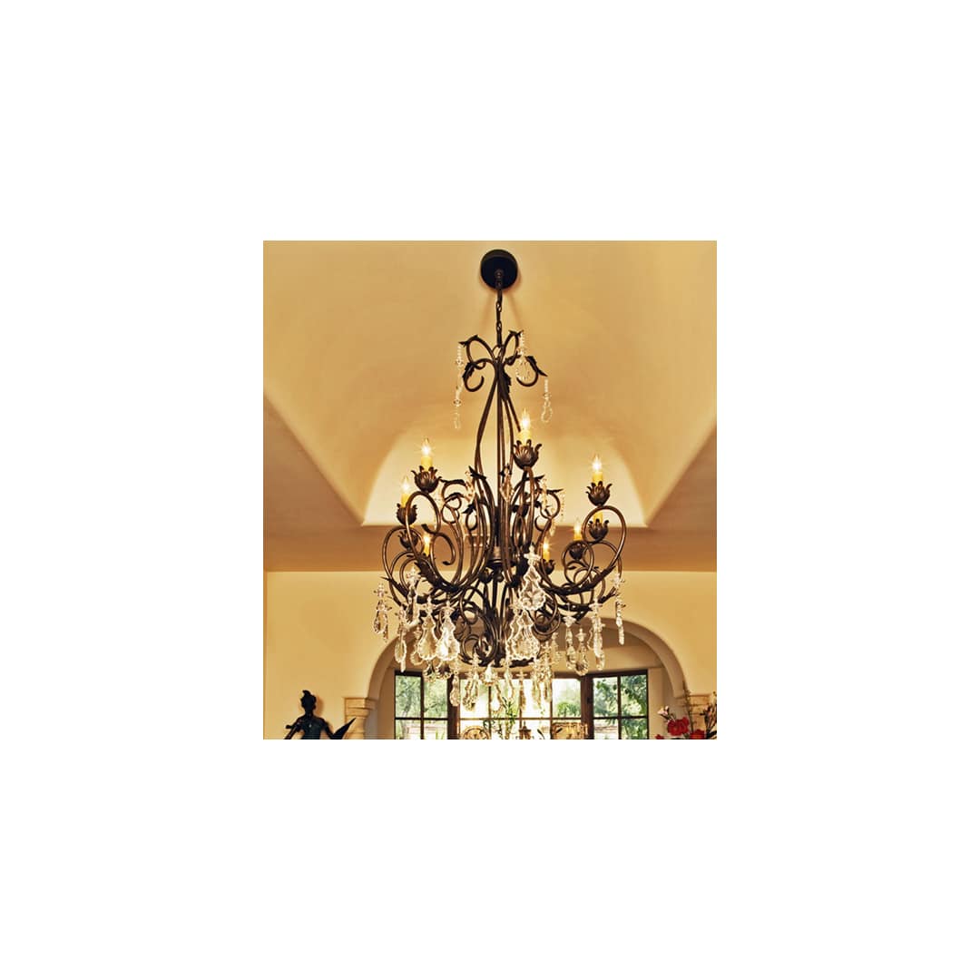 Felicia 10 Light 54" Wide Crystal Candle Style Chandelier