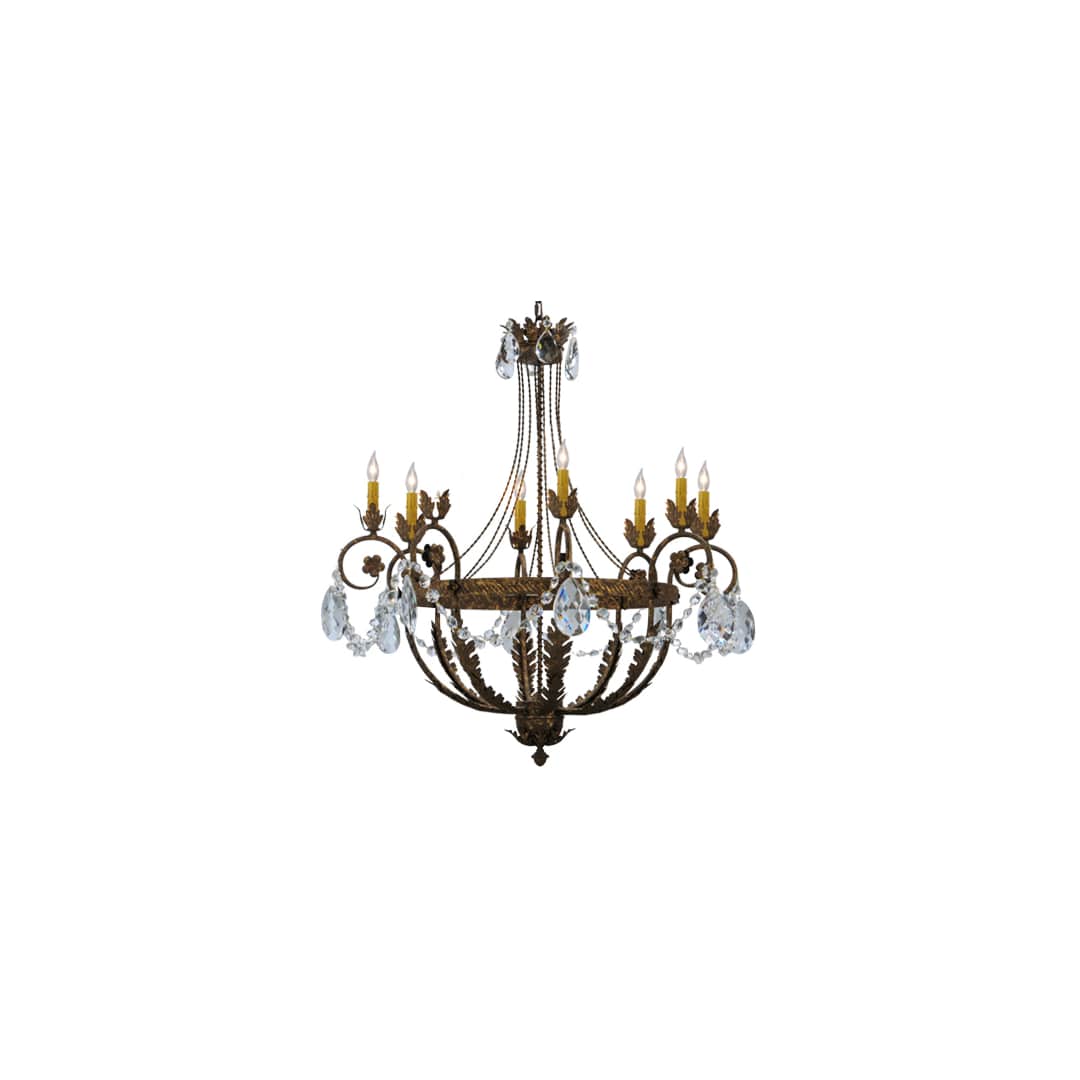 Antonia 8 Light 39" Wide Crystal Candle Style Chandelier