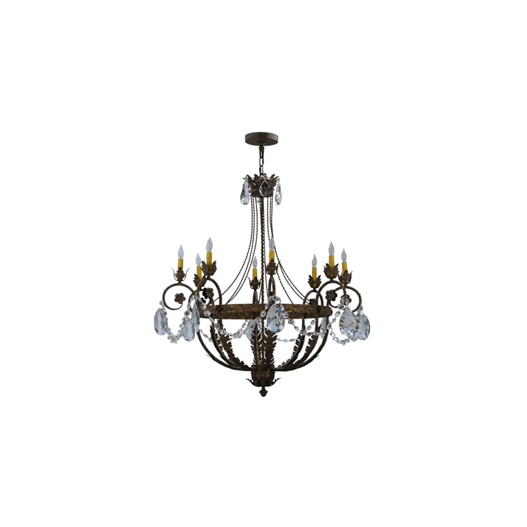 Antonia 8 Light 39" Wide Crystal Candle Style Chandelier