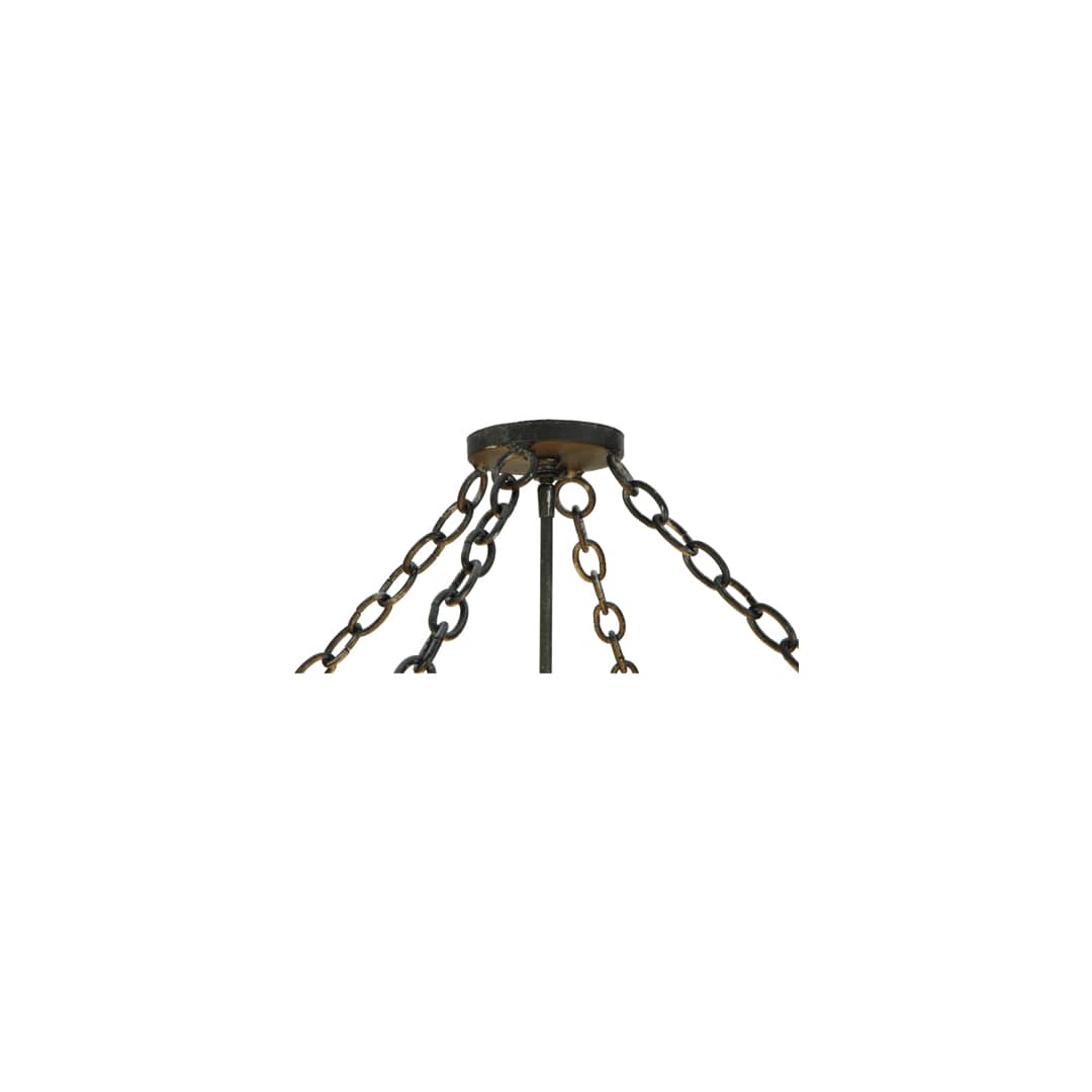 Donya 4 Light 26" Wide Semi-Flush Drum Ceiling Fixture - Cajun Spice Finish