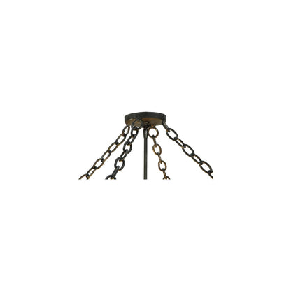 Donya 4 Light 26" Wide Semi-Flush Drum Ceiling Fixture - Cajun Spice Finish