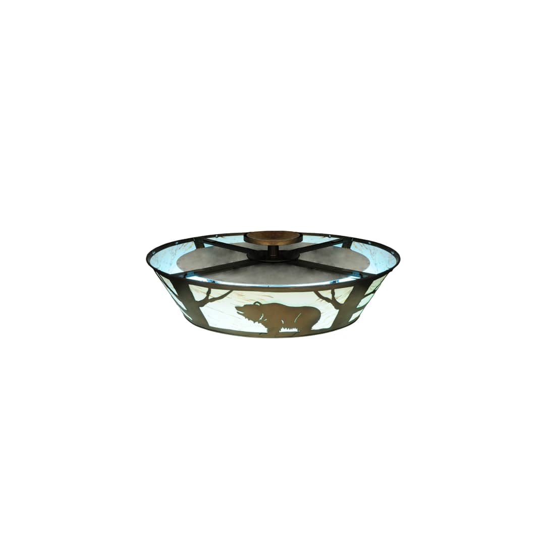 Grizzly Bear on the Loose 47" Wide LED Semi-Flush Ceiling Fixture