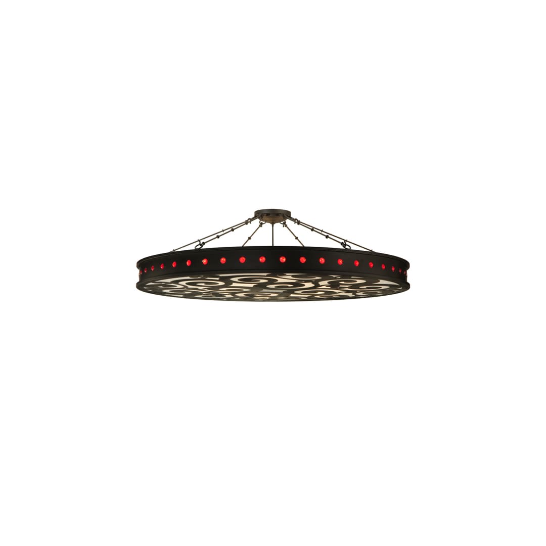 Jules 16 Light 72" Wide Semi-Flush Drum Ceiling Fixture