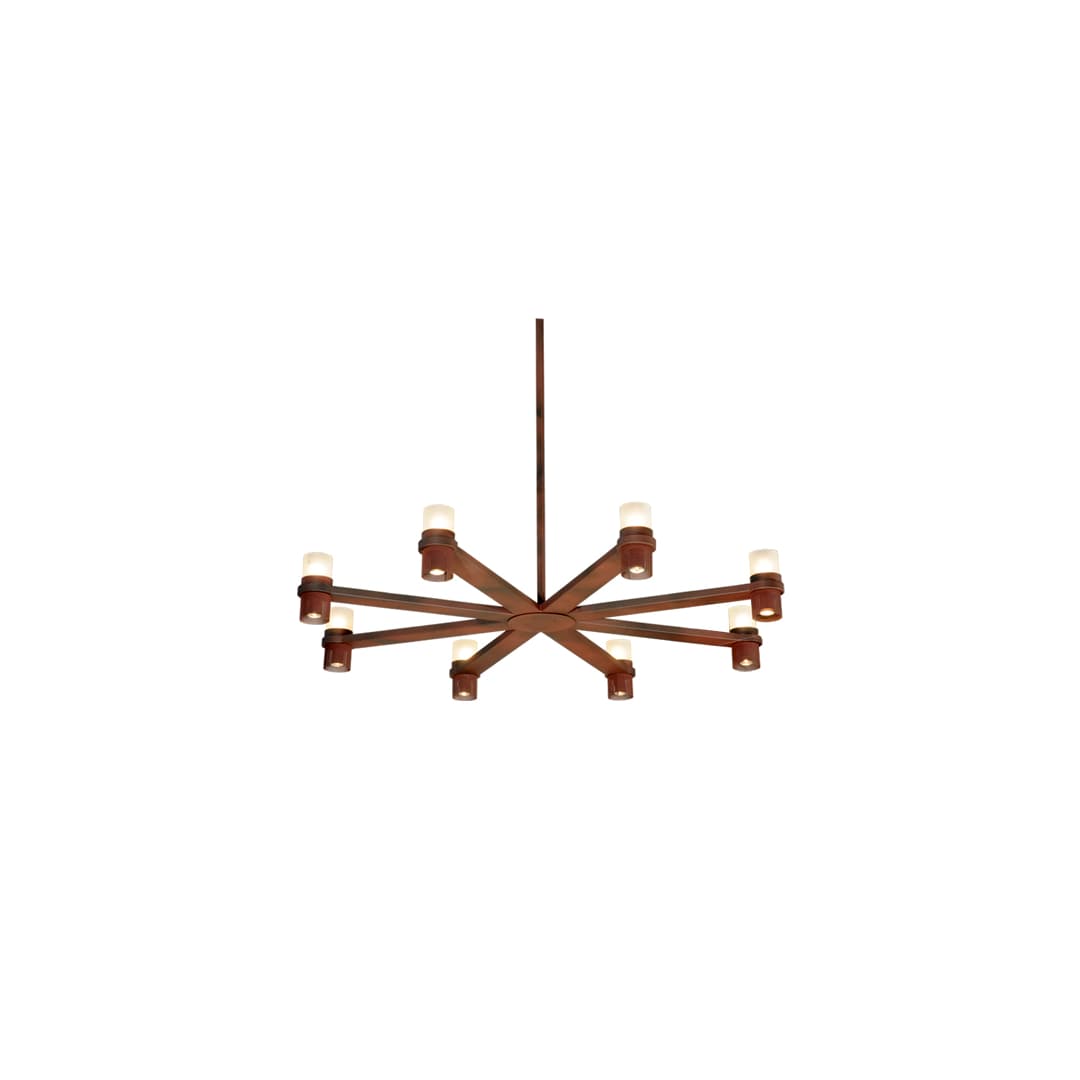 Etoiles 8 Light 73" Wide Wrought Iron Candle Style Chandelier