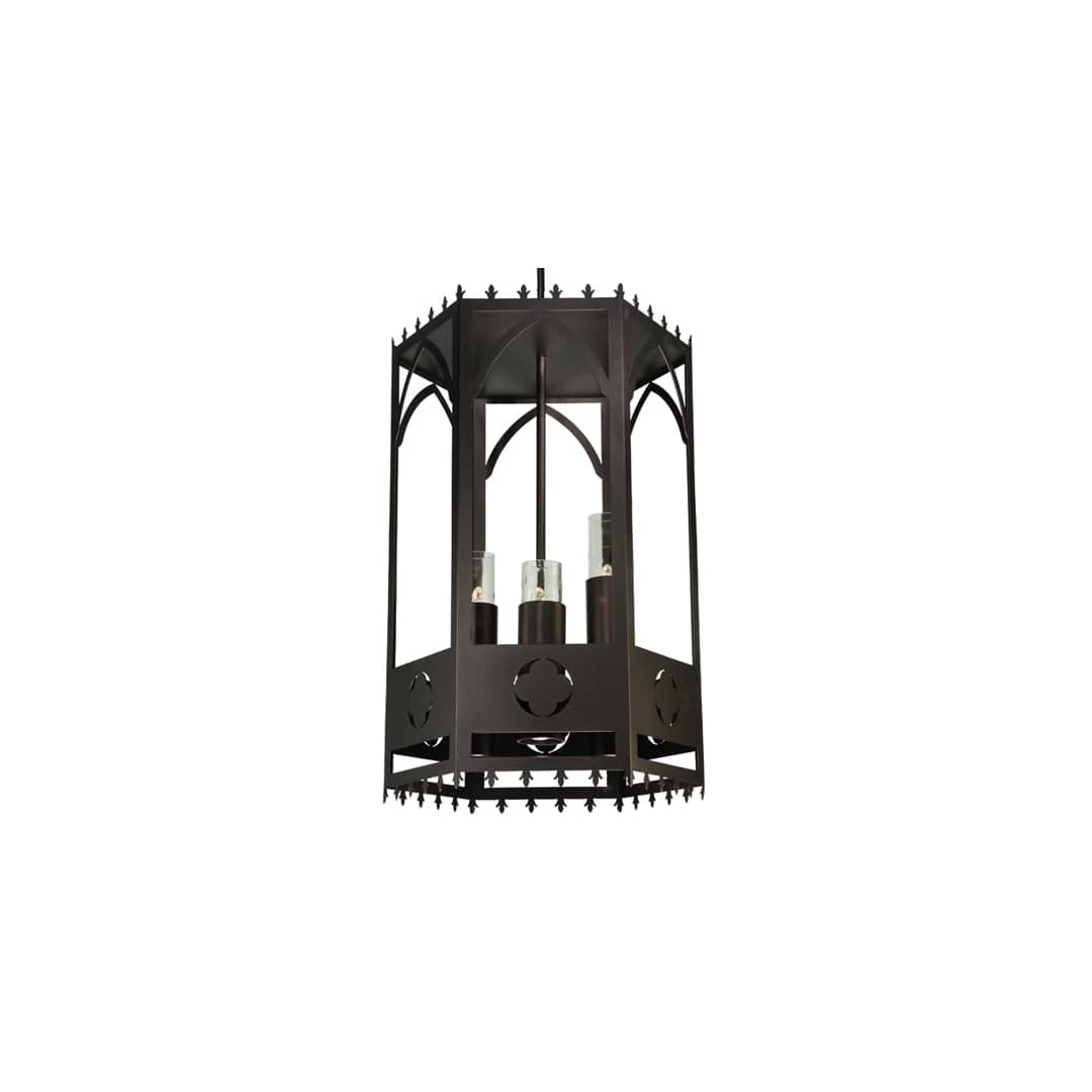 Woolf 3 Light 24" Wide Pillar Candle Pendant