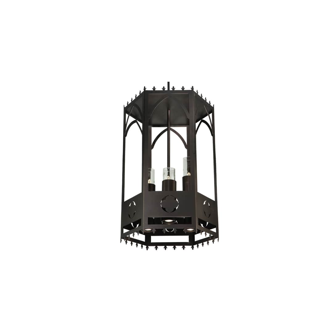 Woolf 3 Light 24" Wide Pillar Candle Pendant