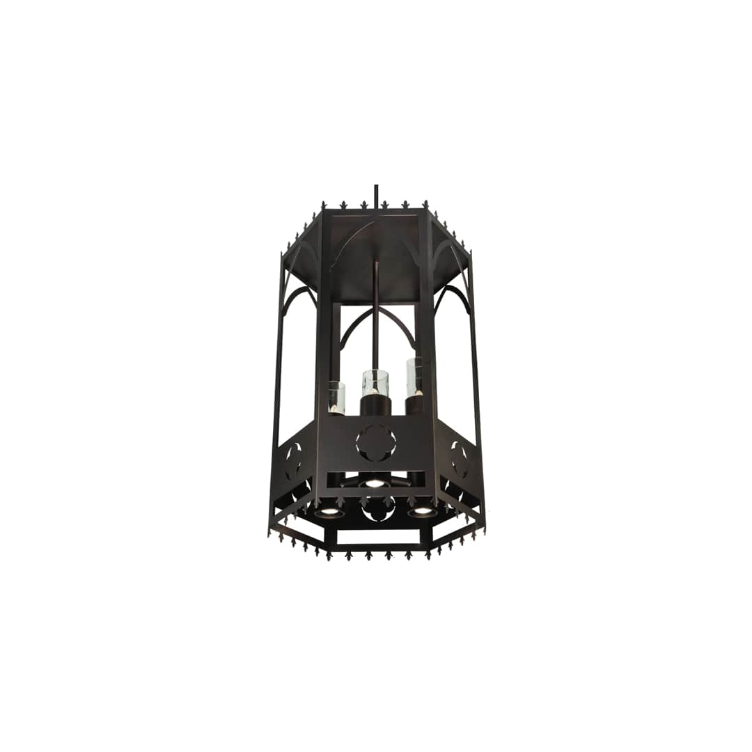Woolf 3 Light 24" Wide Pillar Candle Pendant