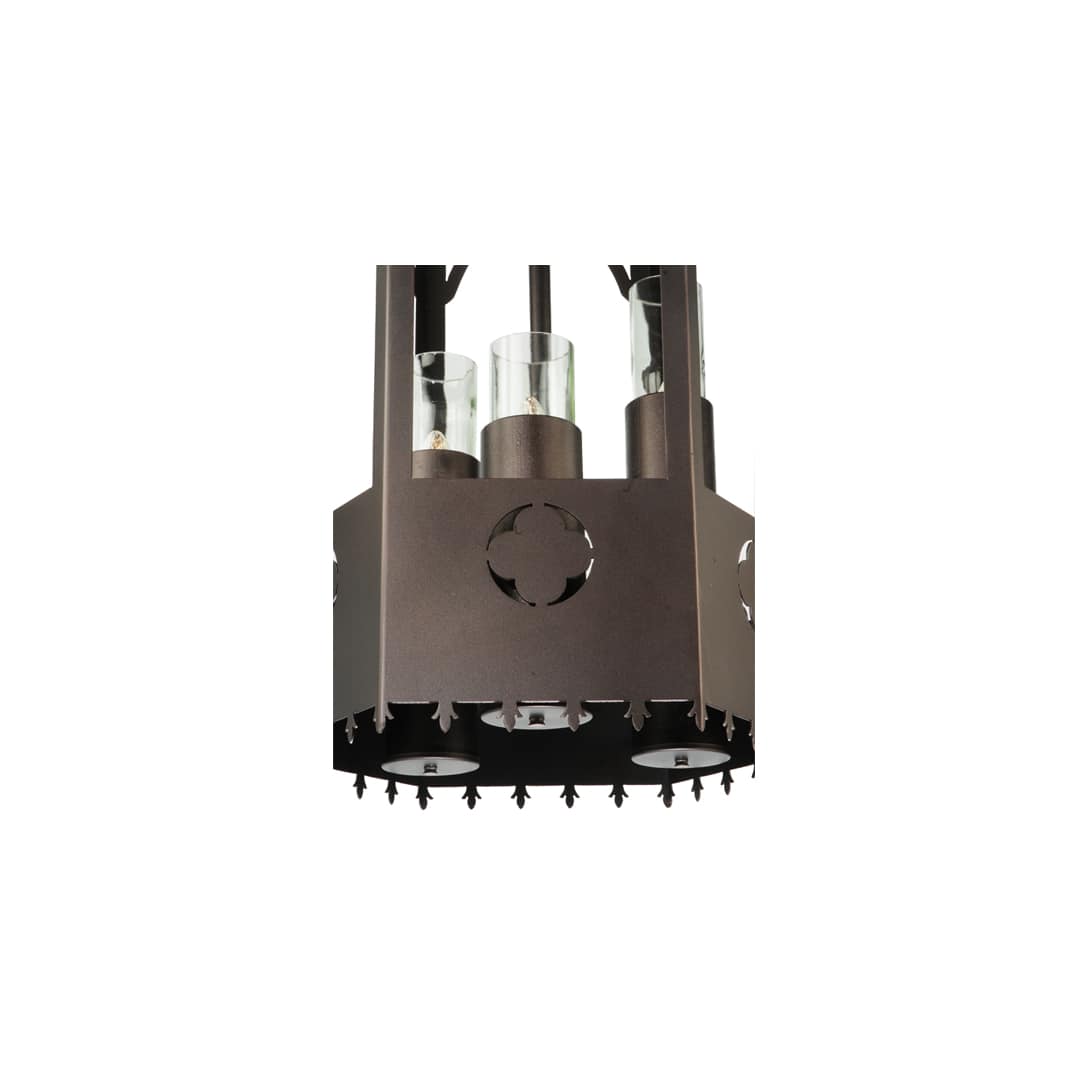 Woolf 3 Light 20" Wide Pillar Candle Pendant