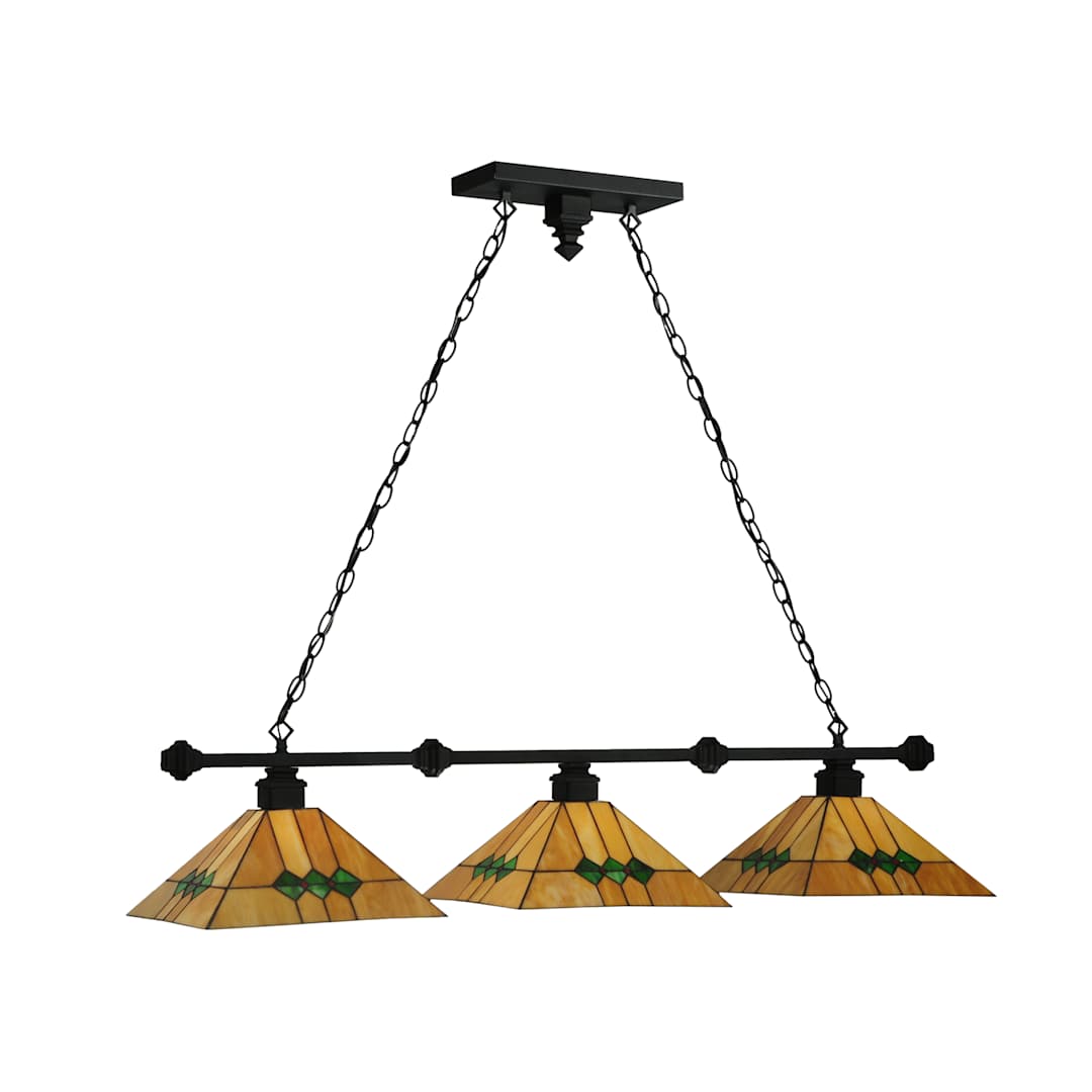 42" L Martini Mission 3 Light Island Chandelier