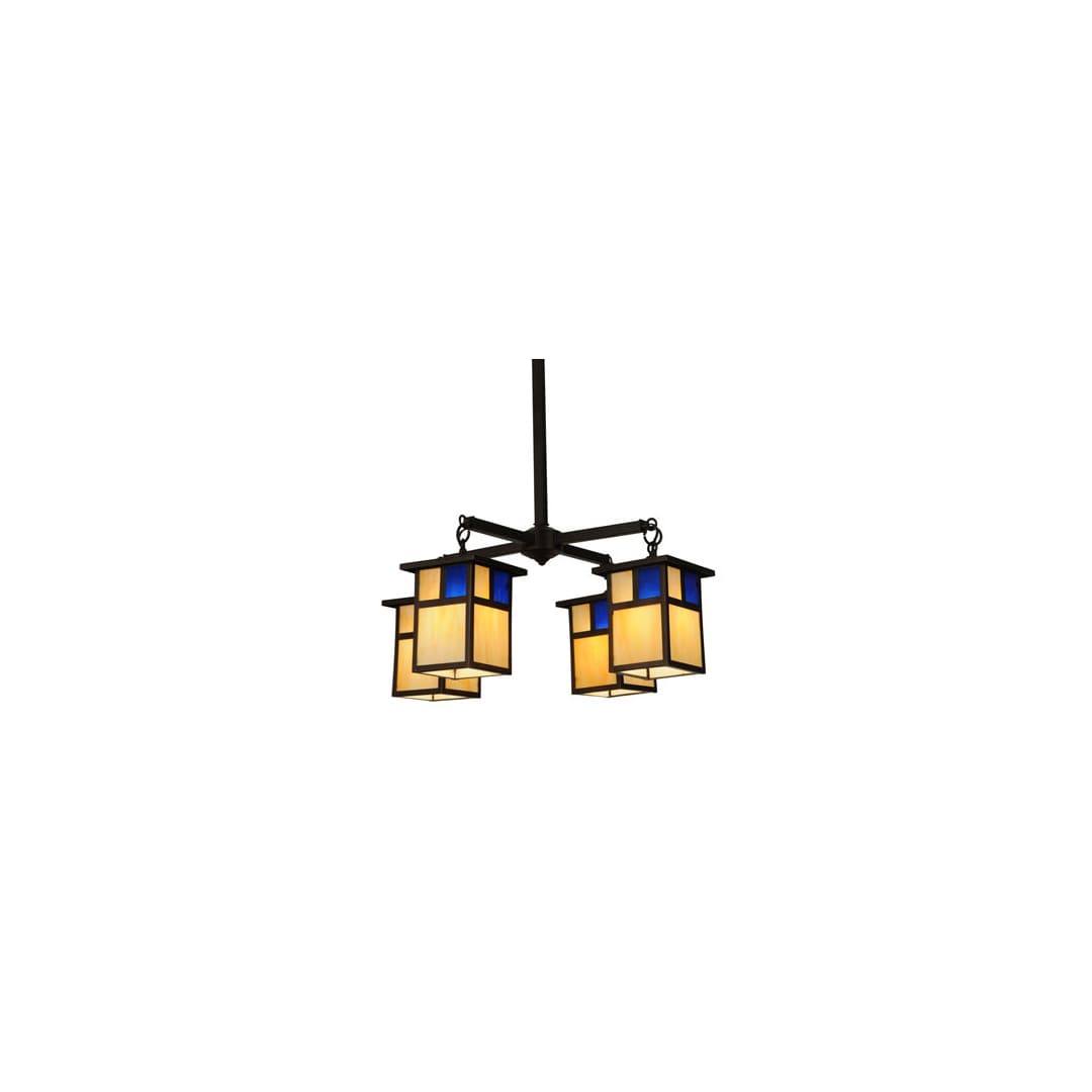Hyde Park T Mission 4 Light 25" Wide Chandelier