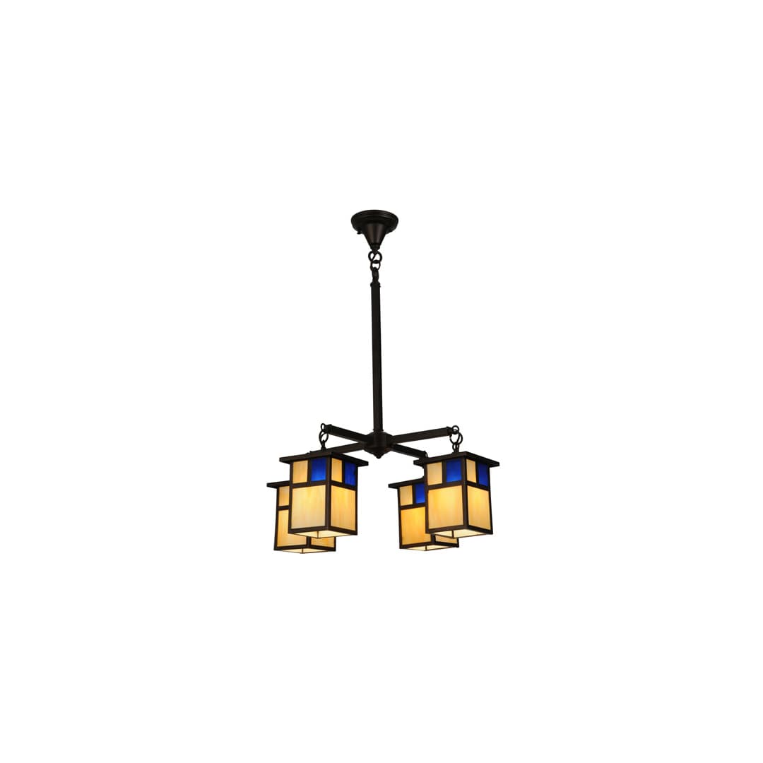 Hyde Park T Mission 4 Light 25" Wide Chandelier