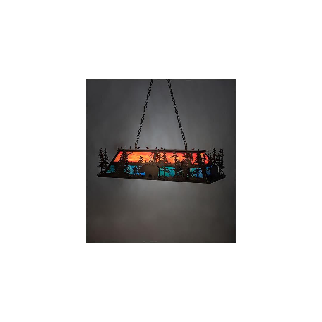 Long Bear 6 Light 19" Wide Linear Pendant