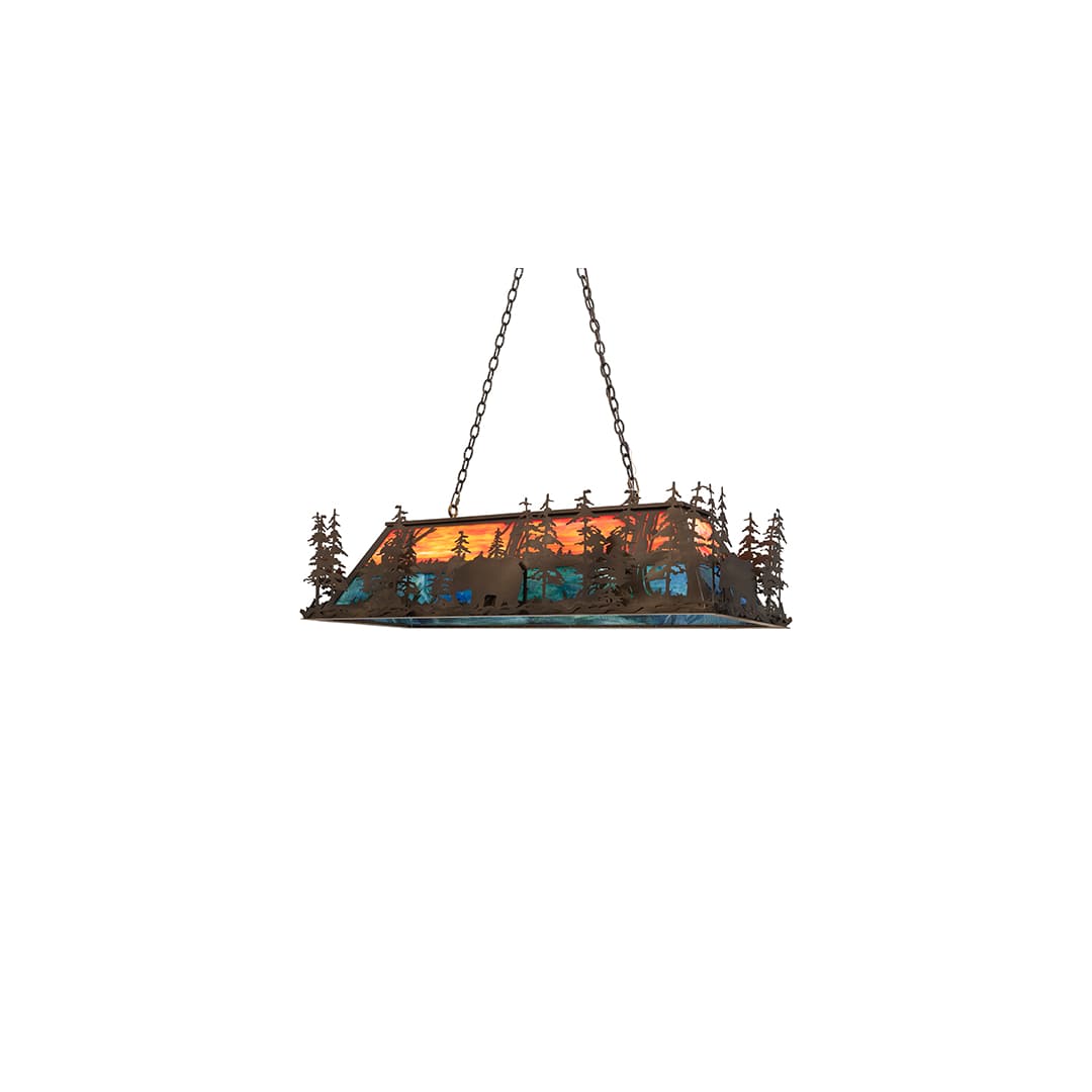 Long Bear 6 Light 19" Wide Linear Pendant