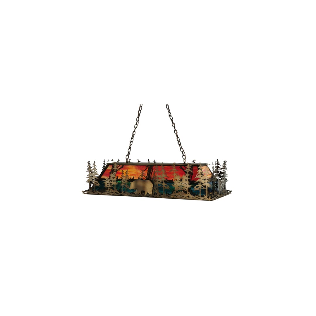 Long Bear 6 Light 19" Wide Linear Pendant