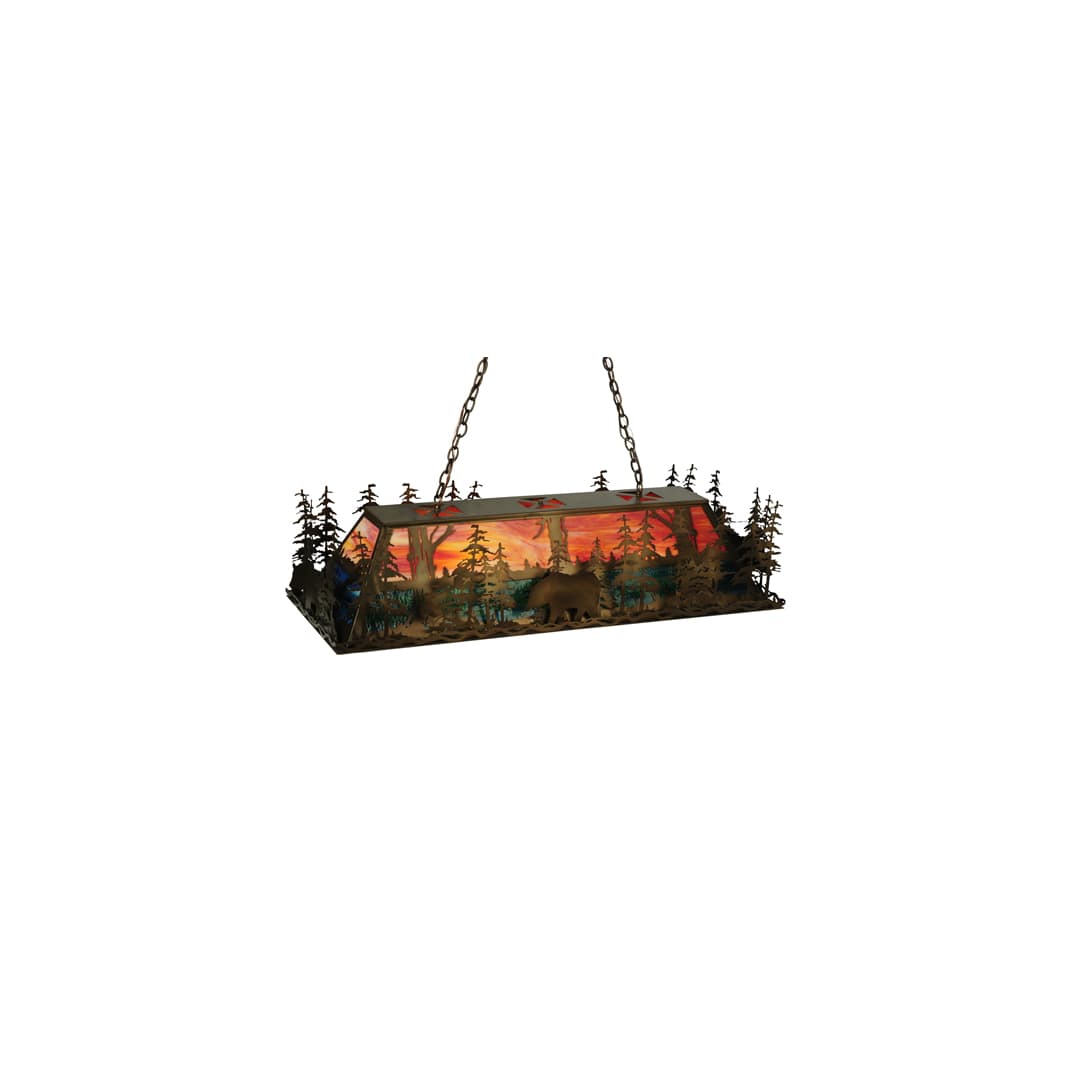 Long Bear 6 Light 19" Wide Linear Pendant