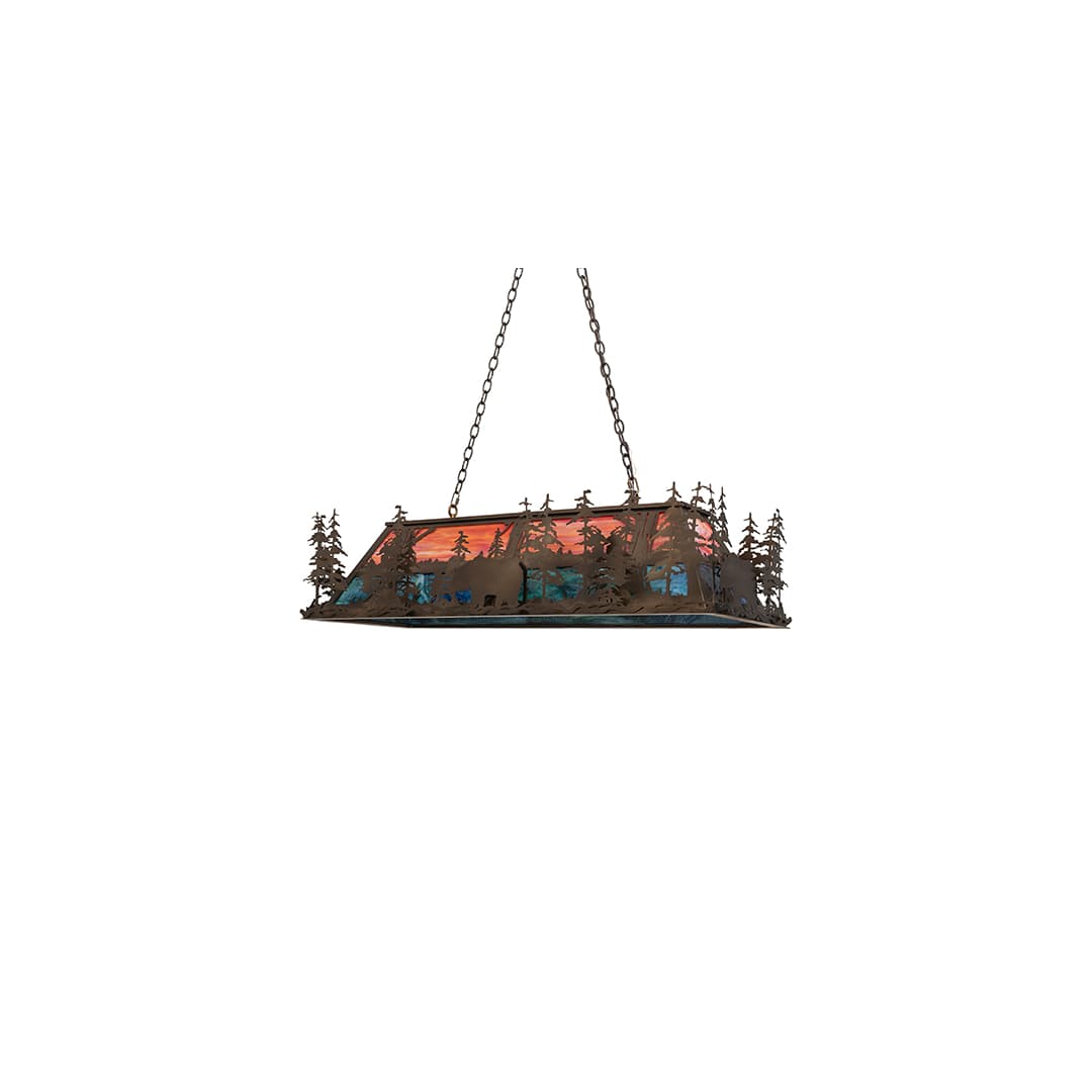 Long Bear 6 Light 19" Wide Linear Pendant