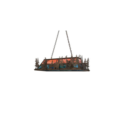Long Bear 6 Light 19" Wide Linear Pendant