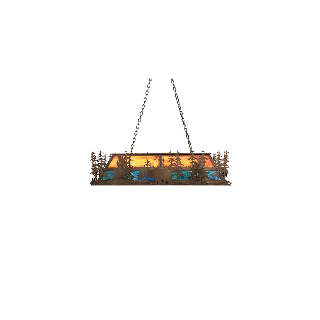 Long Bear 6 Light 19" Wide Linear Pendant