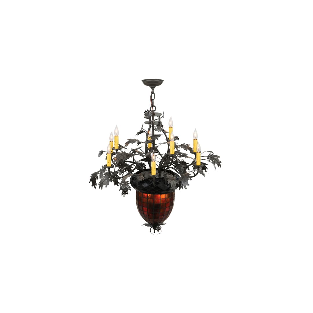 Greenbriar Oak 11 Light 34" Wide Taper Candle Style Chandelier