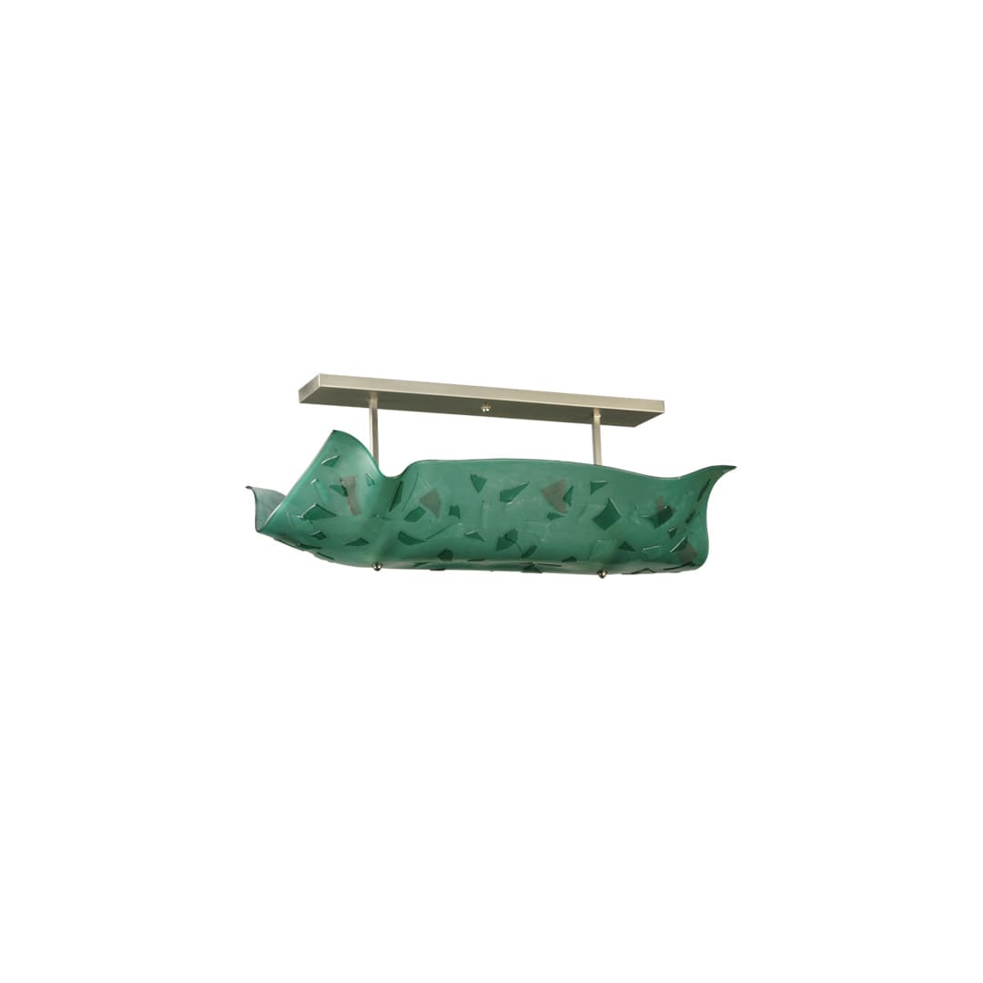 Metro Fusion 4 Light 38" Wide Semi-Flush Linear Ceiling Fixture