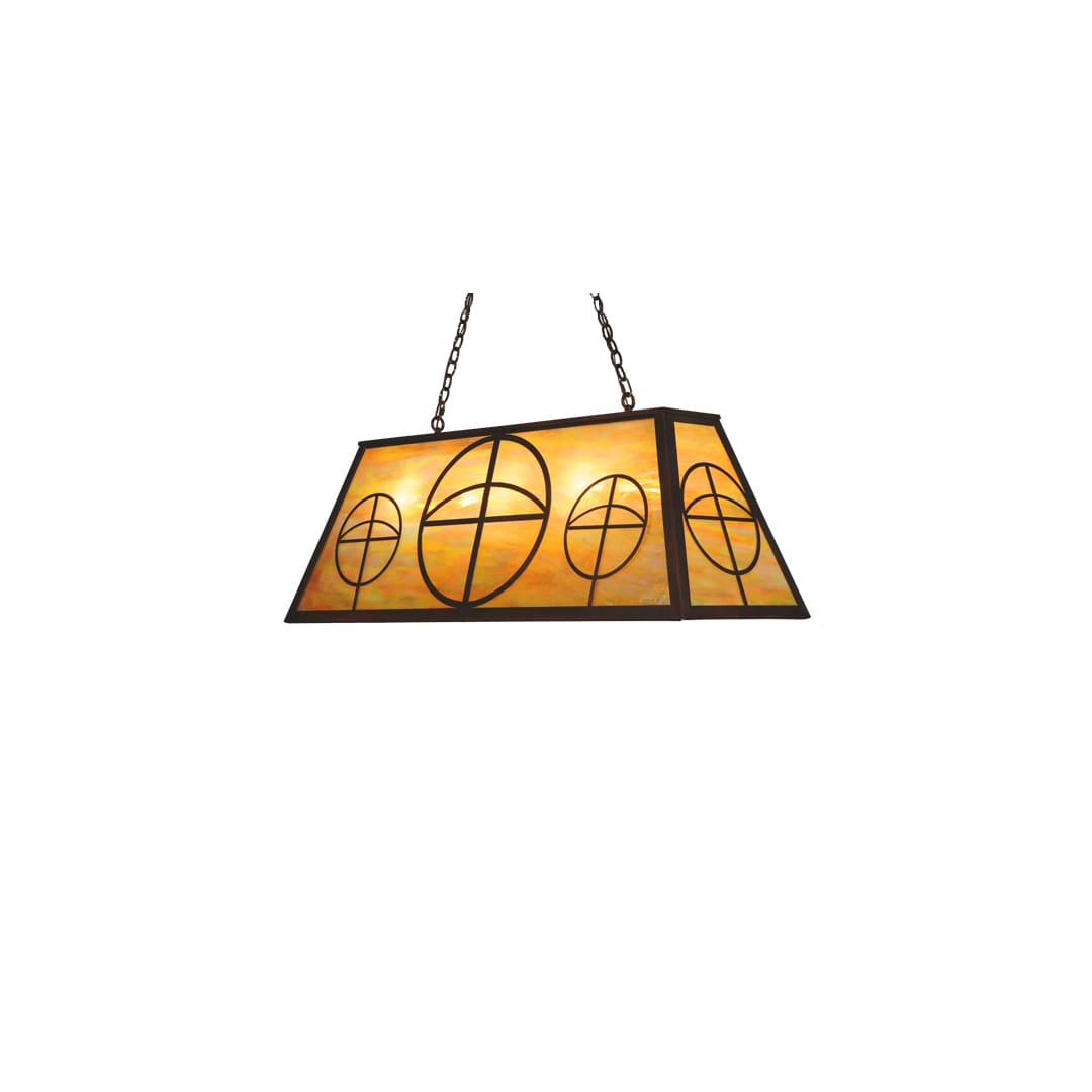 Circle Cross 9 Light 17" Wide Linear Pendant