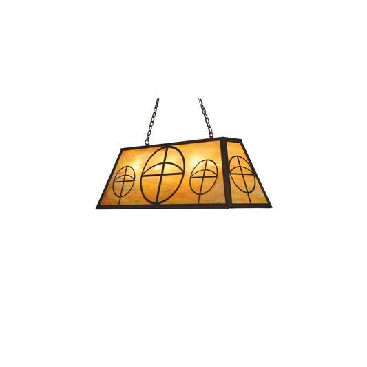 Circle Cross 9 Light 17" Wide Linear Pendant