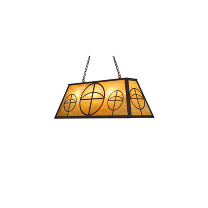 Circle Cross 9 Light 17" Wide Linear Pendant